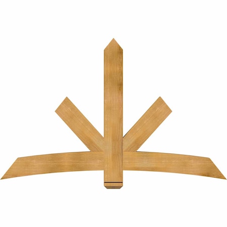 Ekena Millwork Alberta Rough Sawn Timber Gable Bracket, Western Red Cedar, 72"W x 45"H x 4"D x 6"F, 15/12 Pitch GBW072X45X0406ALB00RWR